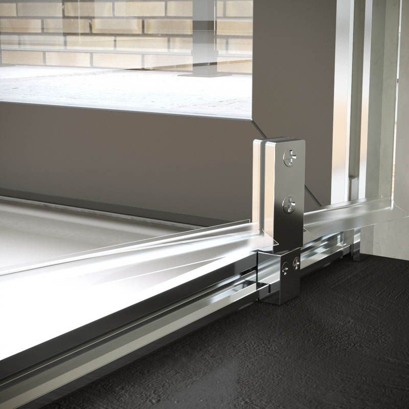 Mampara de ducha frontal 2 puertas abatibles con tratamiento anti-cal. VISION AVANT - Imagen 4