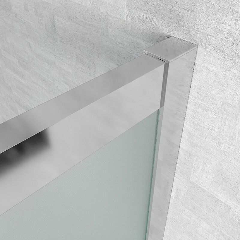 Mampara de ducha cuadrada GLISS apertura angular 2 fijos-2 puertas correderas. Vidrio opaco con tratamiento anti-cal. Acabado CROMO BRILLO - Imagen 4