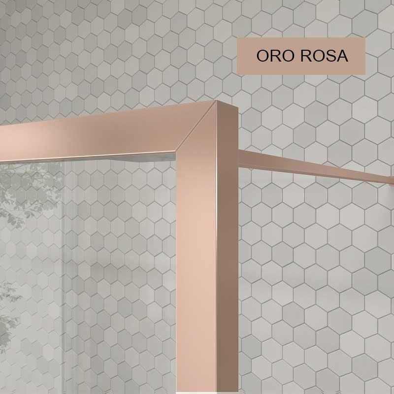 Fijo de ducha a medida mampara LINE con perfileria enmarcada - Vidrio 4 MM con tratamiento anti-cal incluido- Brazo sujección acero inox. - Imagen 9