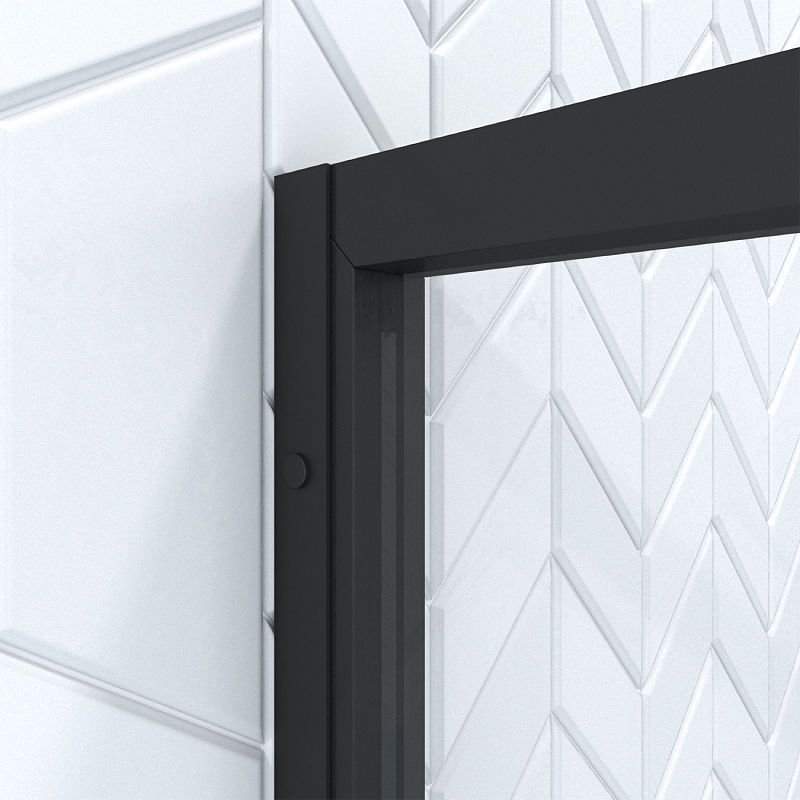 Fijo de ducha a medida mampara LINE con perfileria enmarcada - Vidrio 4 MM con tratamiento anti-cal incluido- Brazo sujección acero inox. - Imagen 14