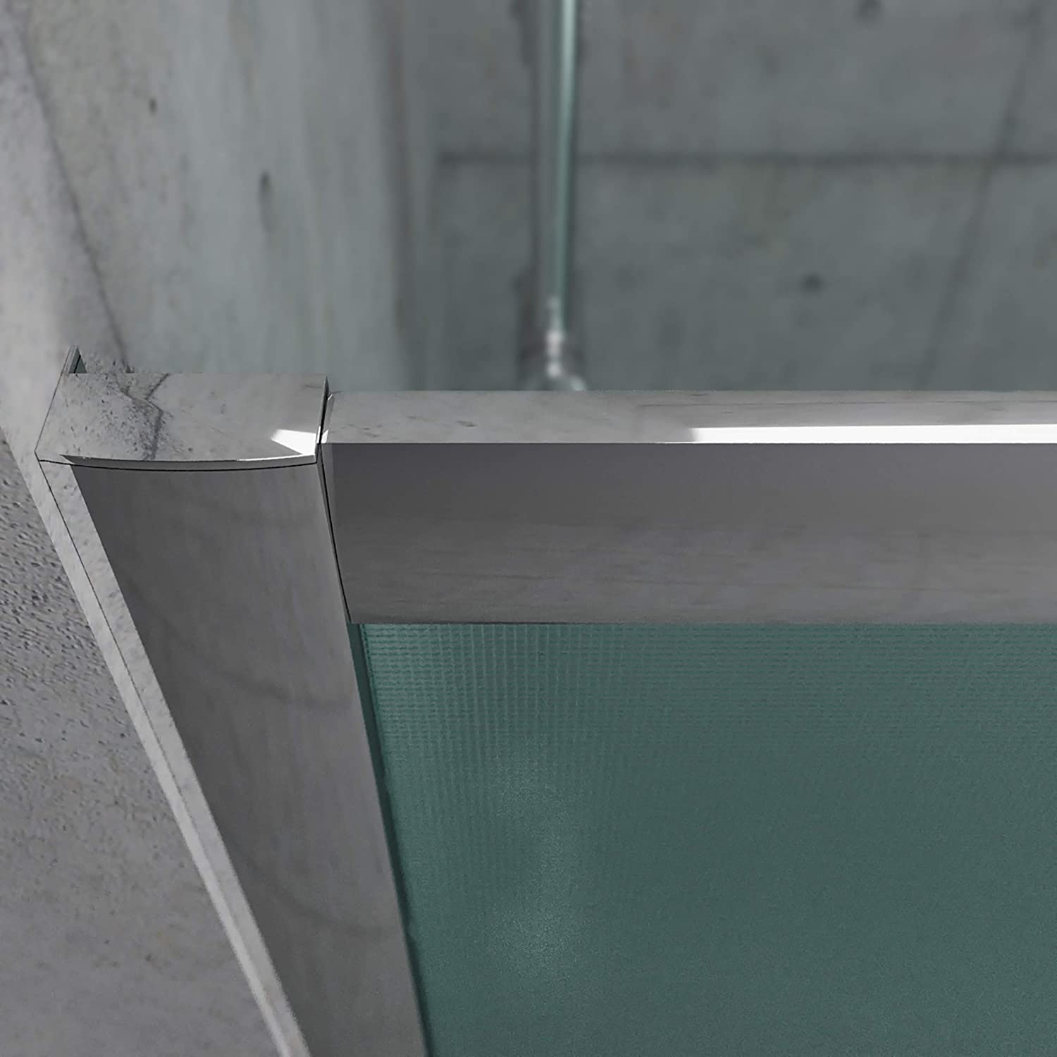 Mampara de ducha frontal TEMPO 1 fijo - 1 puerta corredera. Acabado CROMO BRILLO - Imagen 4