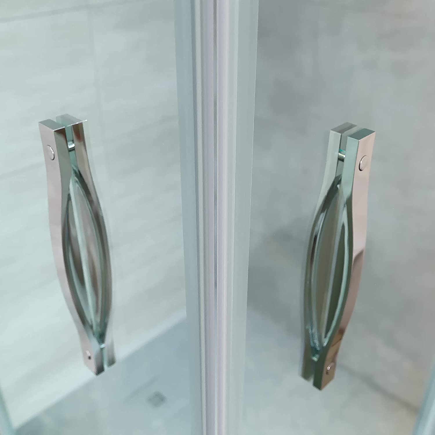 Mampara de ducha frontal TEMPO 1 fijo - 1 puerta corredera. Acabado CROMO BRILLO - Imagen 3